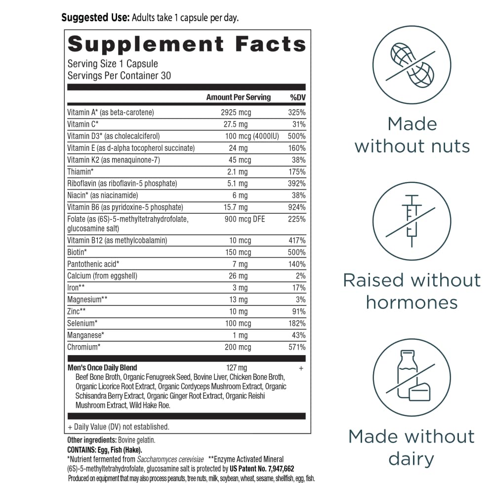 Ancient Nutrition Multivitamin for Men, Ancient Multi Men's Once Daily Vitamin Supplement 30 Ct, Vitamin A, Vitamin B and Vitamin K2, Fenugreek Seed Ancient NutritionAu supplements