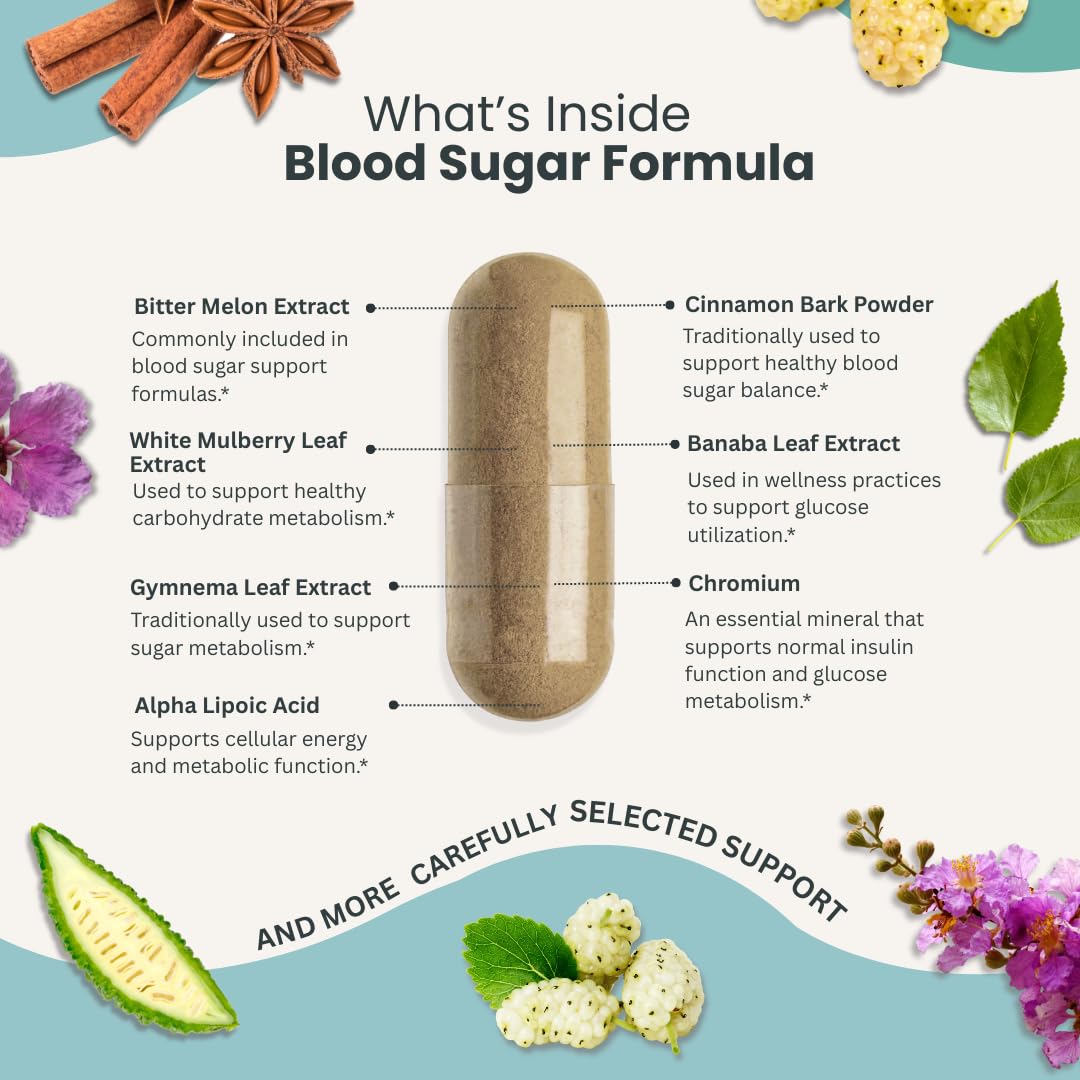 Naturonel Blood Sugar Formula – Metabolic Support with Cinnamon, Banaba, Bitter Melon, Guggul, Licorice, Gymnema, Juniper, Alpha Lipoic Acid & Chromium | Made in USA, GMP Certified NaturonelAu supplements