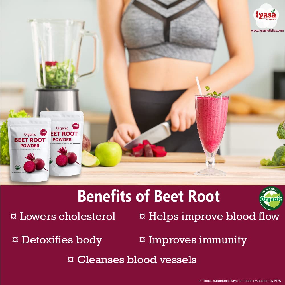Iyasa Organic Beet Root Powder, Plant Based, Vegan, Gluten-Free, Beetroot Superfood Iyasa HolisticsAu supplements