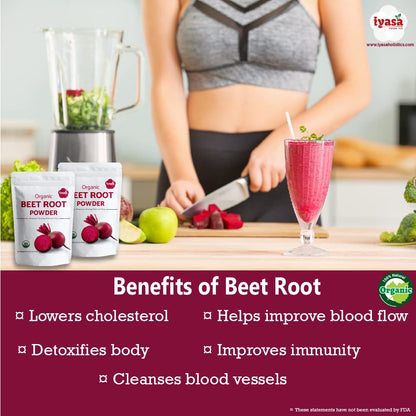 Iyasa Organic Beet Root Powder, Plant Based, Vegan, Gluten-Free, Beetroot Superfood Iyasa HolisticsUS supplements