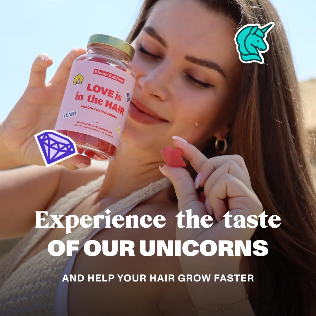 Bloom Robbins 60 Hair Gummies for Faster Hair Growth Vitamins for Women & 5000 MCG Bloom RobbinsAu supplements