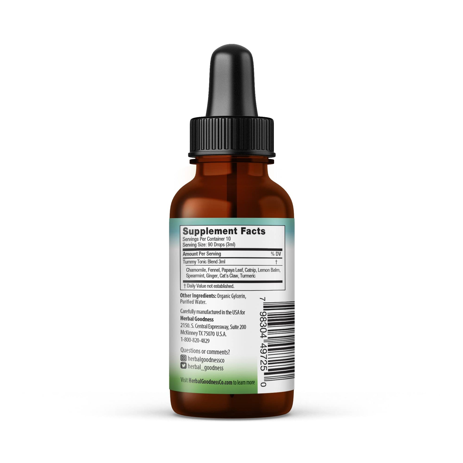 Kids Tummy Support Tonic Liquid Extract, Tasty Digestive System Support Supplement for Kids -1oz - Herbal Goodness Herbal GoodnessAu supplements
