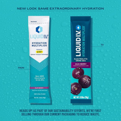 Liquid I.V.® Hydration Multiplier - Acai Berry | Electrolyte Powder Drink Mix | 3 Pack (48 Servings) Liquid I.V.US supplements