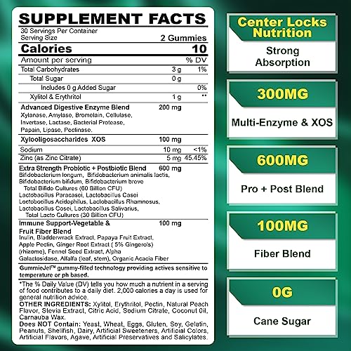 Sugar Free Digestive Enzymes Gummies 1000mg - Break Down Food Quickly - Chewable EnvyCureAu supplements
