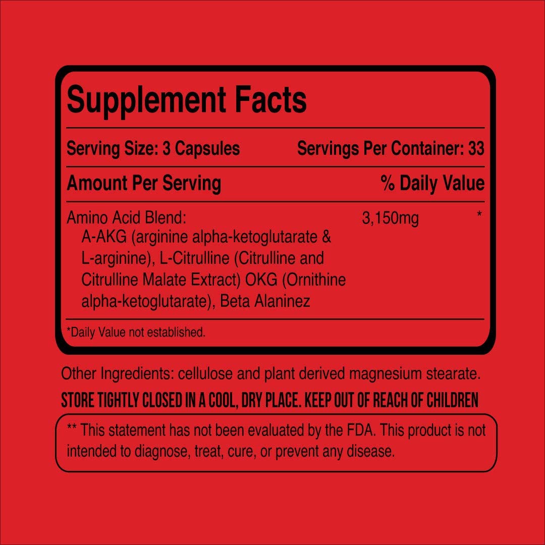 Gains in Bulk, Argi Pump, L-Arginine Nitric Oxide Booster with L-Citrulline and L-Ornithine GAINS IN BULK GAINSINBULK.COMAu supplements