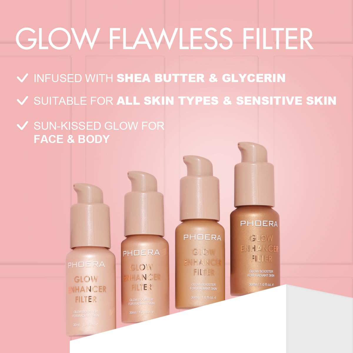 PHOERA Skin Glow Tint Foundation,Natural Radiant Flawless Filter Effect Silk Perfect Illuminating Foundation. (03 Medium) MeifenAu supplements