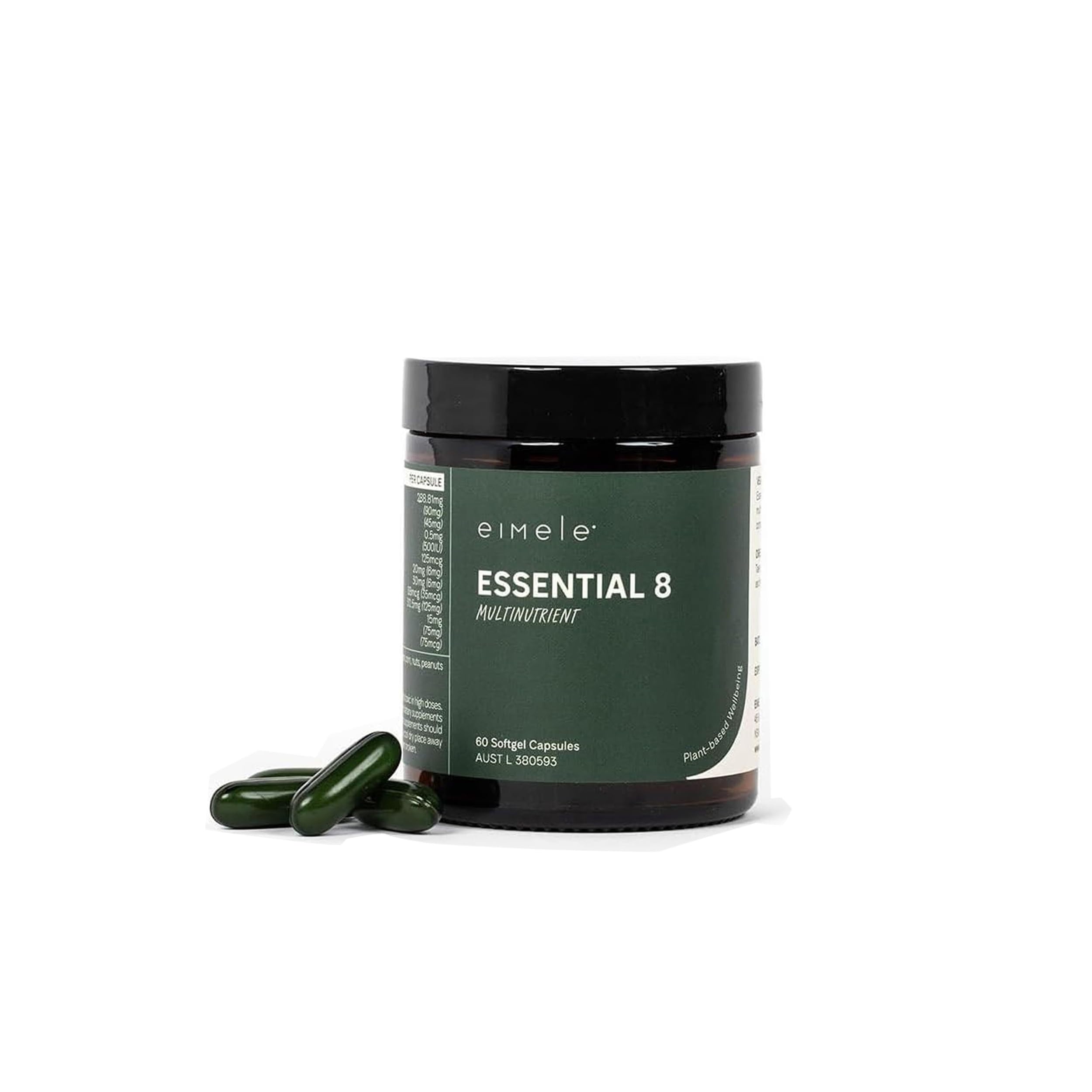 Essential 8 | Multivitamin for Energy & Immunity Support | 8 Essential Nutrients | Calcium, Vitamin B12, Omega3, Zinc, Iron, Vitamin D & More eimeleUS supplements