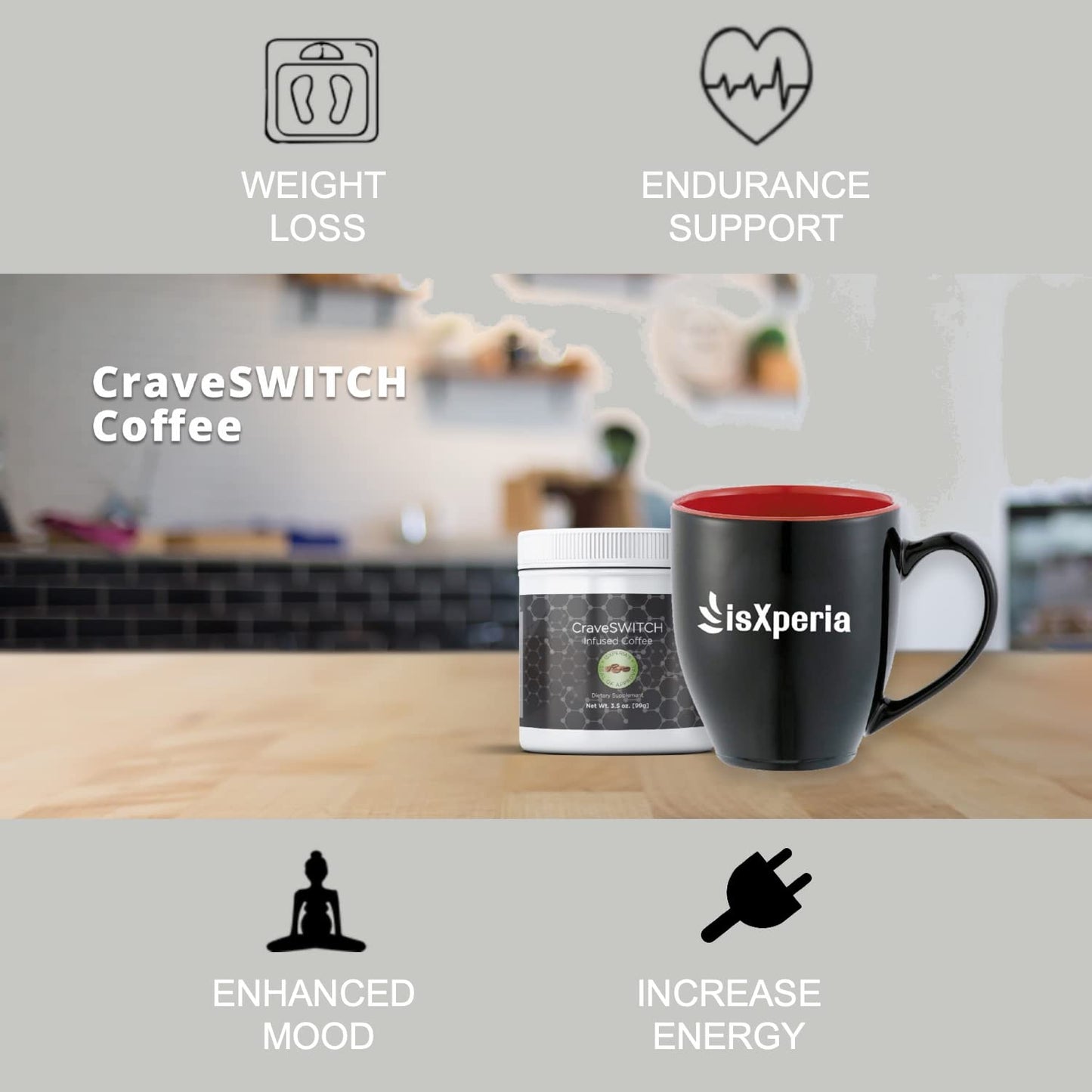 isXperia CraveSWITCH Bold Coffee - Colombian Arabica Coffee with Antioxidants isXperiaUS supplements