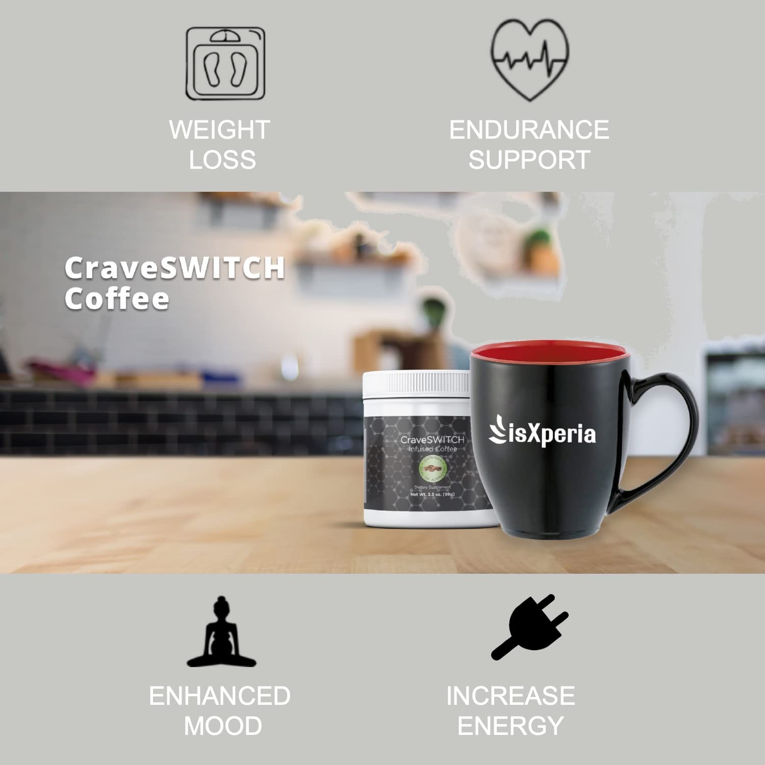 isXperia CraveSWITCH Bold Coffee - Colombian Arabica Coffee with Antioxidants isXperiaUS supplements
