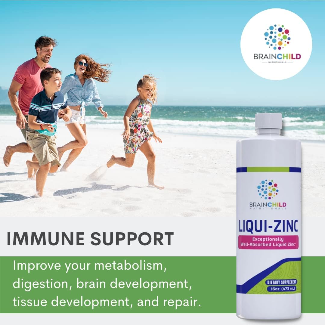 BrainChild Nutritionals LiquiZinc Liquid Formula (Unflavored 16oz) BrainChild NutritionalsAu supplements