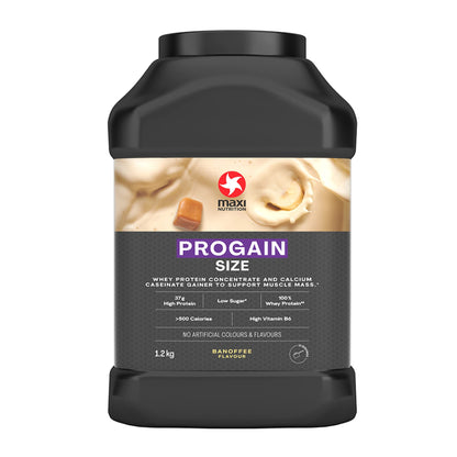MaxiNutrition - Progain, Banoffee - Whey Protein Powder for Size & Muscle Mass – Low Sugar MaxiNutritionUS supplements