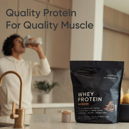 Sports Research Whey Protein Isolate - Sports Nutrition Protein Powder 25g per Serving Sports ResearchUS supplements