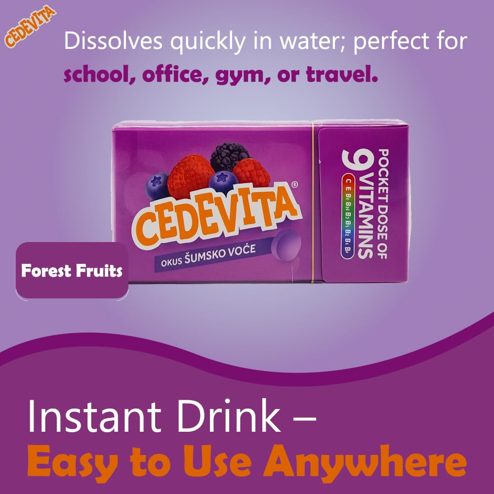Cedevita Multivitamin Healthy and Sweet Candies - Pack of 8 (Forest Fruit) SORINAUS supplements
