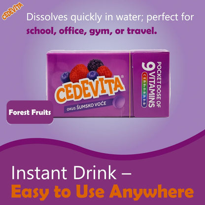 Cedevita Multivitamin Healthy and Sweet Candies - Pack of 8 (Forest Fruit) SORINAUS supplements