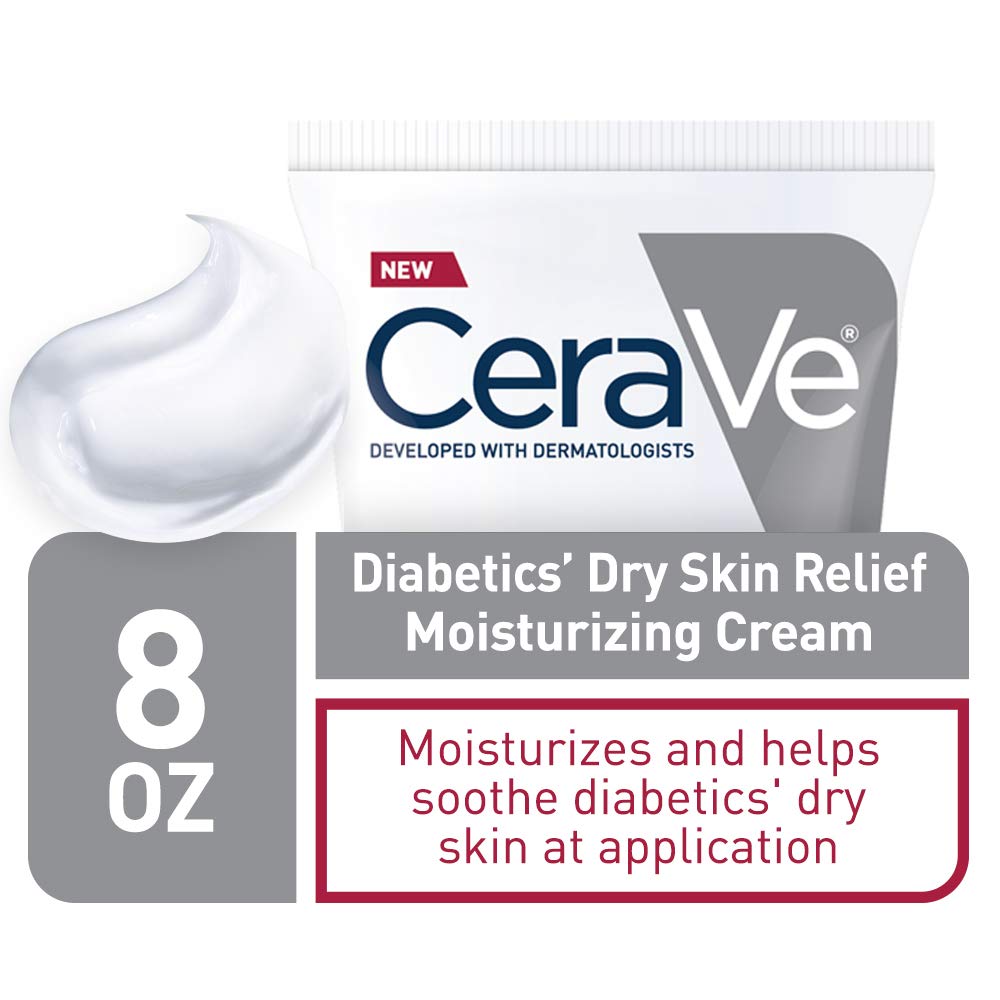 CeraVe Moisturizing Cream for Diabetics’ Dry Skin, Urea Cream with Bilberry for Face and Body, Fragrance Free CeraVeUS supplements