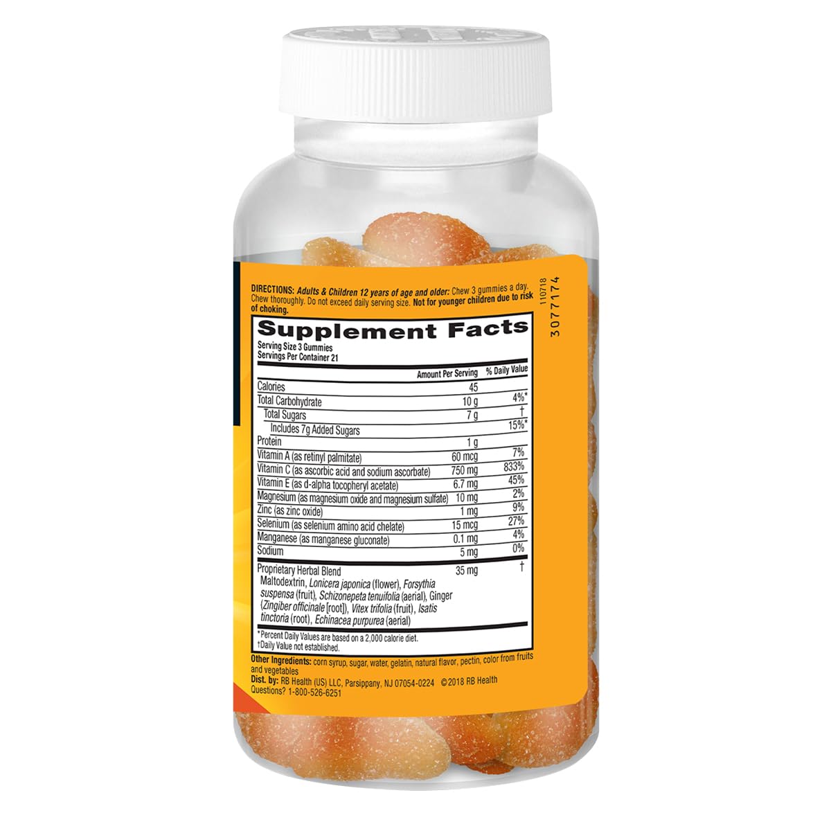 Airborne 750mg Vitamin C Immune Support Supplement Gummies for Adults, Zesty Orange Flavor, Gluten Free Crafted Blend with Powerful Antioxidants Vitamins A C & E, 63 Gummies (3 Pack) AirborneAu supplements