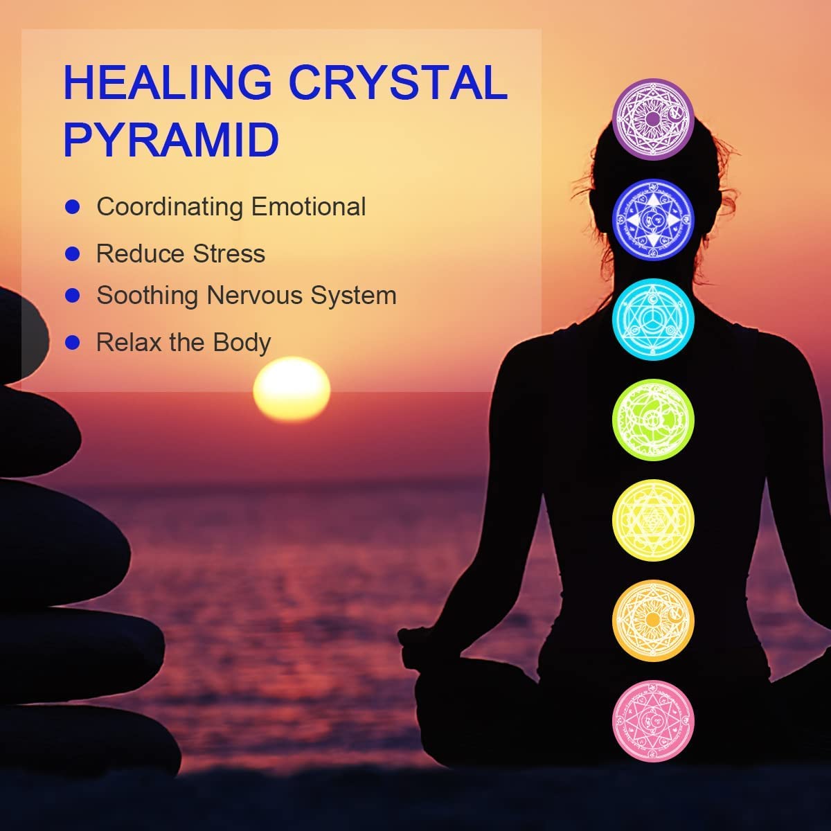Besorgone Orgonite Pyramid for Positive Energy Amethyst Sphere Chakra Orgone with Blue Quartz BesorgoneAu supplements