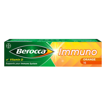Berocca Immuno Effervescent Tablets, 11 Vitamins and Minerals, Including Vitamins D, C BeroccaUS supplements