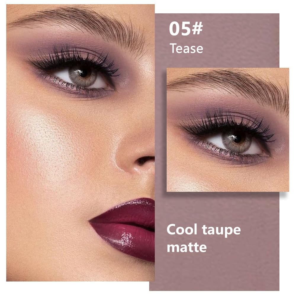 evpct Mauve Taupe Plum Matte Single Eye Shadow Palette Makeup for Older Women, Plum Lavender Purple Natural Cream Eyeshadow Palette for Green Eyes, High Pigment Mini Monochrome Eyeshadow evpctAu supplements