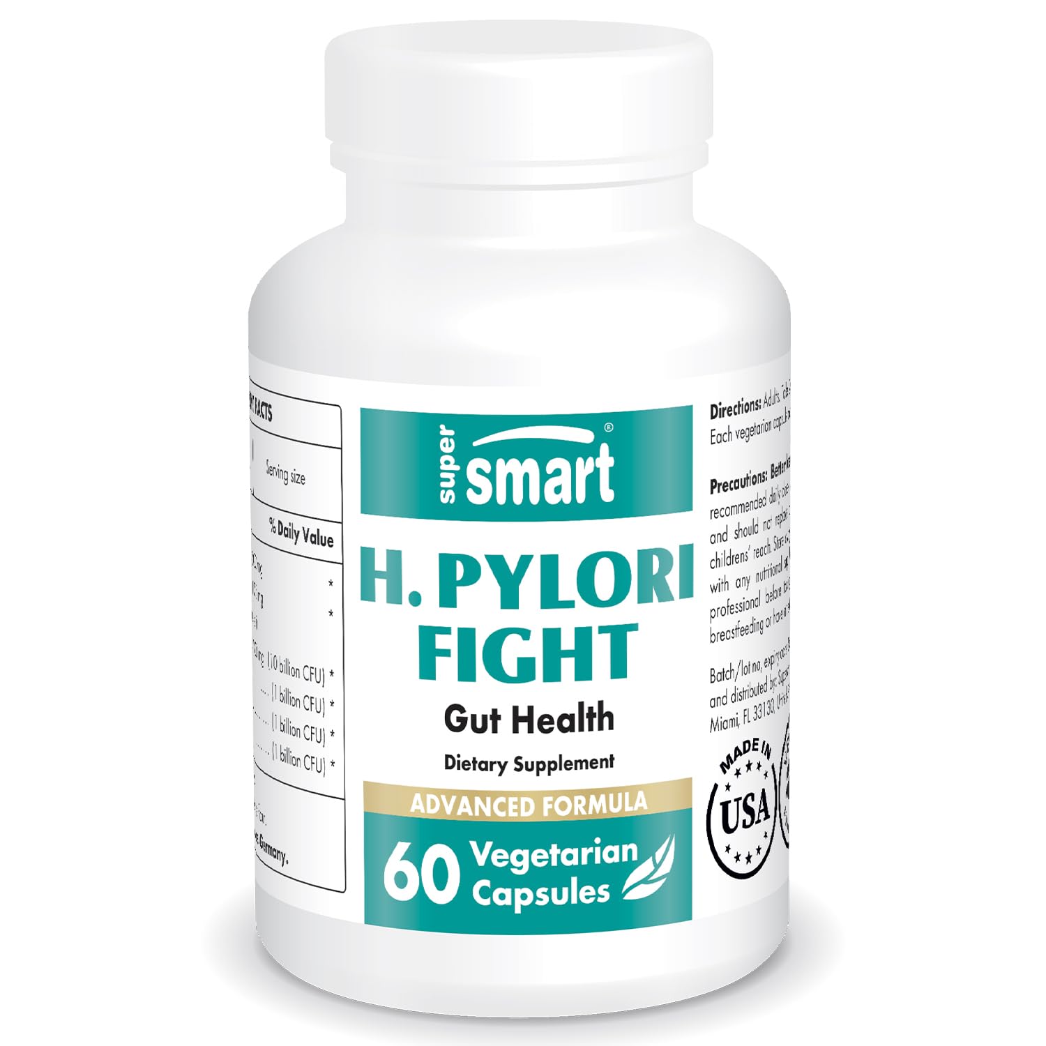 Supersmart - H. Pylori Fight Advanced Formula (Mastic Gum, Probiotics & Prebiotic) SupersmartUS supplements