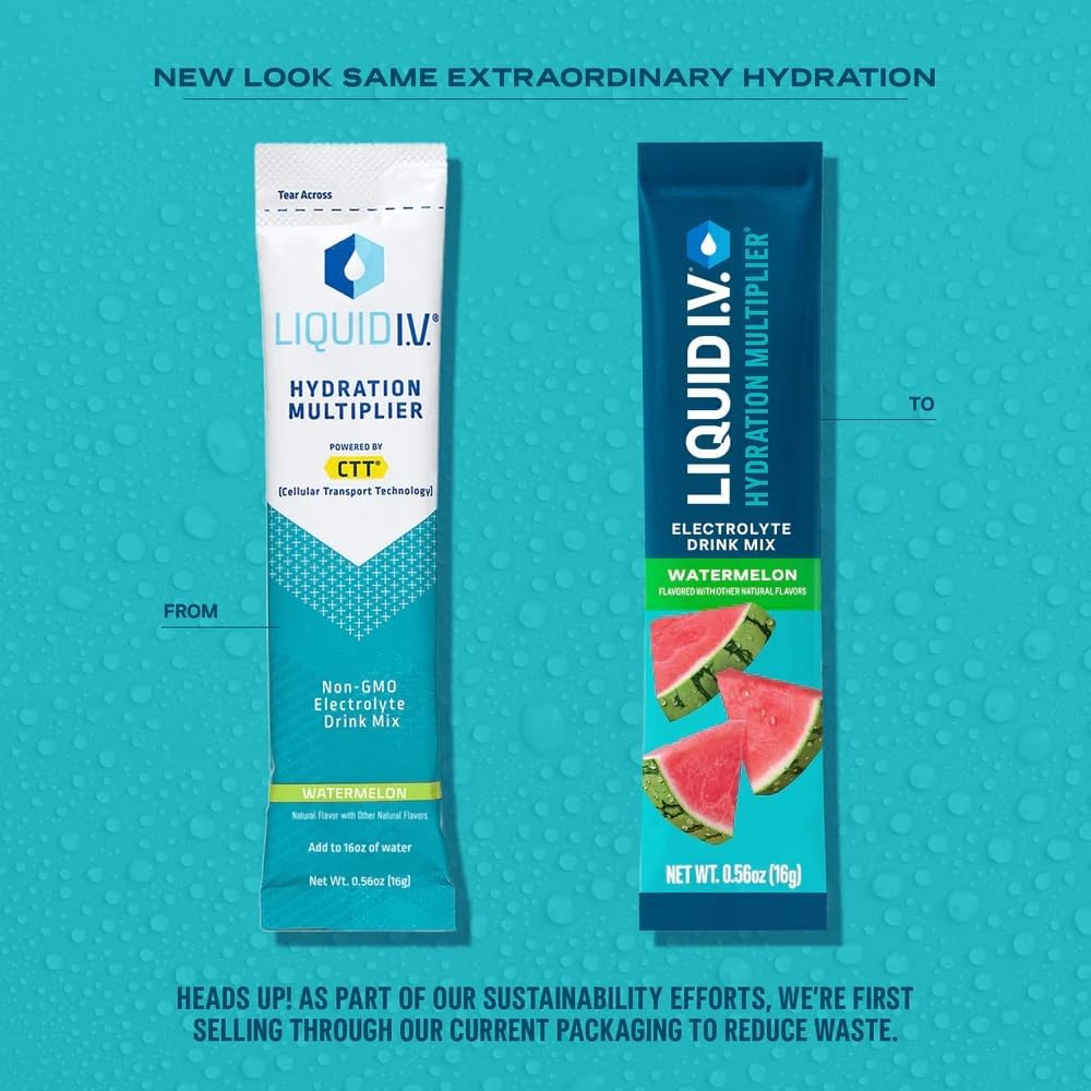 Liquid I.V.® Hydration Multiplier - Watermelon | Electrolyte Powder Drink Mix | 3 Pack (48 Servings) Liquid I.V.US supplements