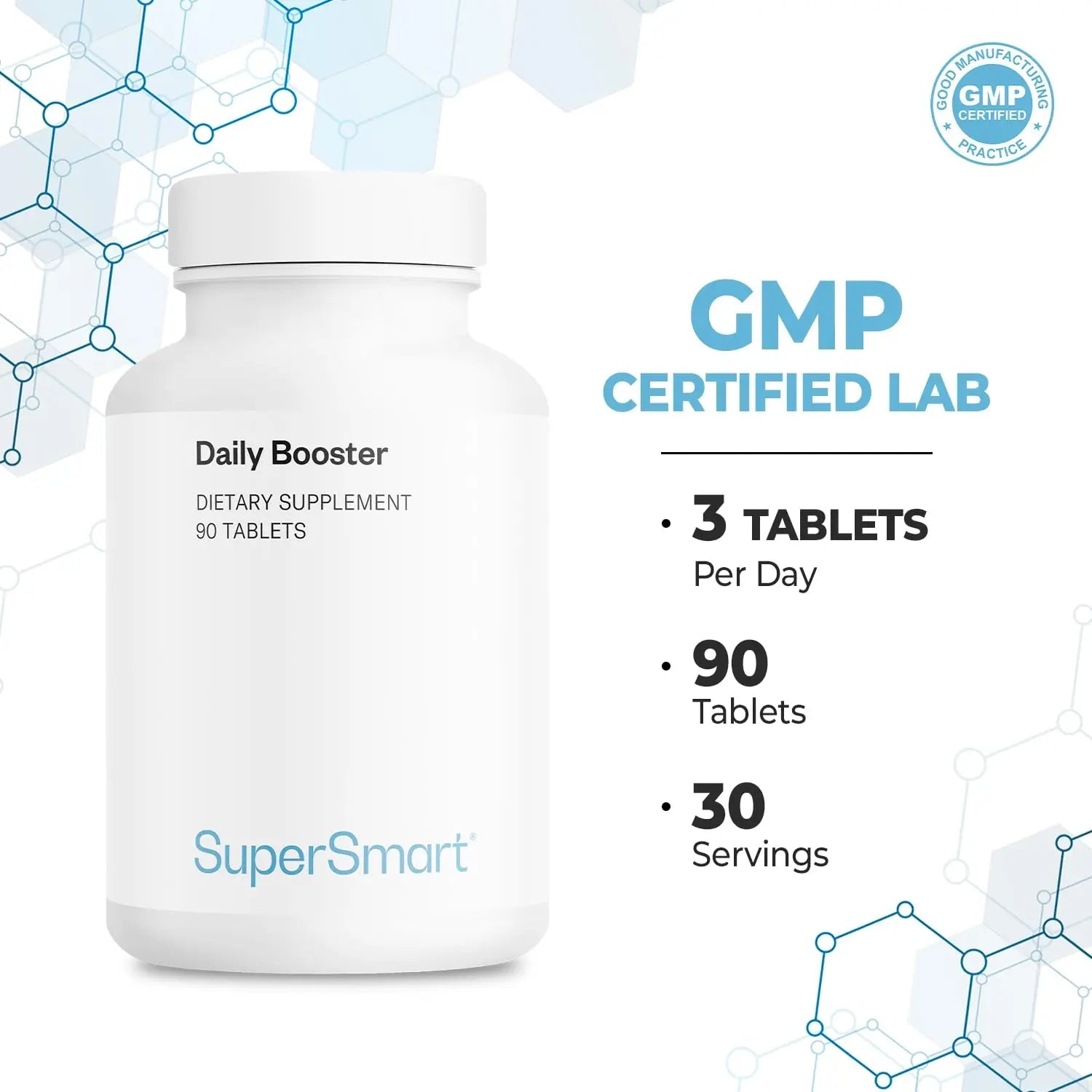 Supersmart Daily Booster (Advanced Formula) - with PQQ, OPCs, Quercetin, Acetyl L-Carnitine, R-Lipoic Acid - Boost for Multivitamin Supplement SupersmartAu supplements