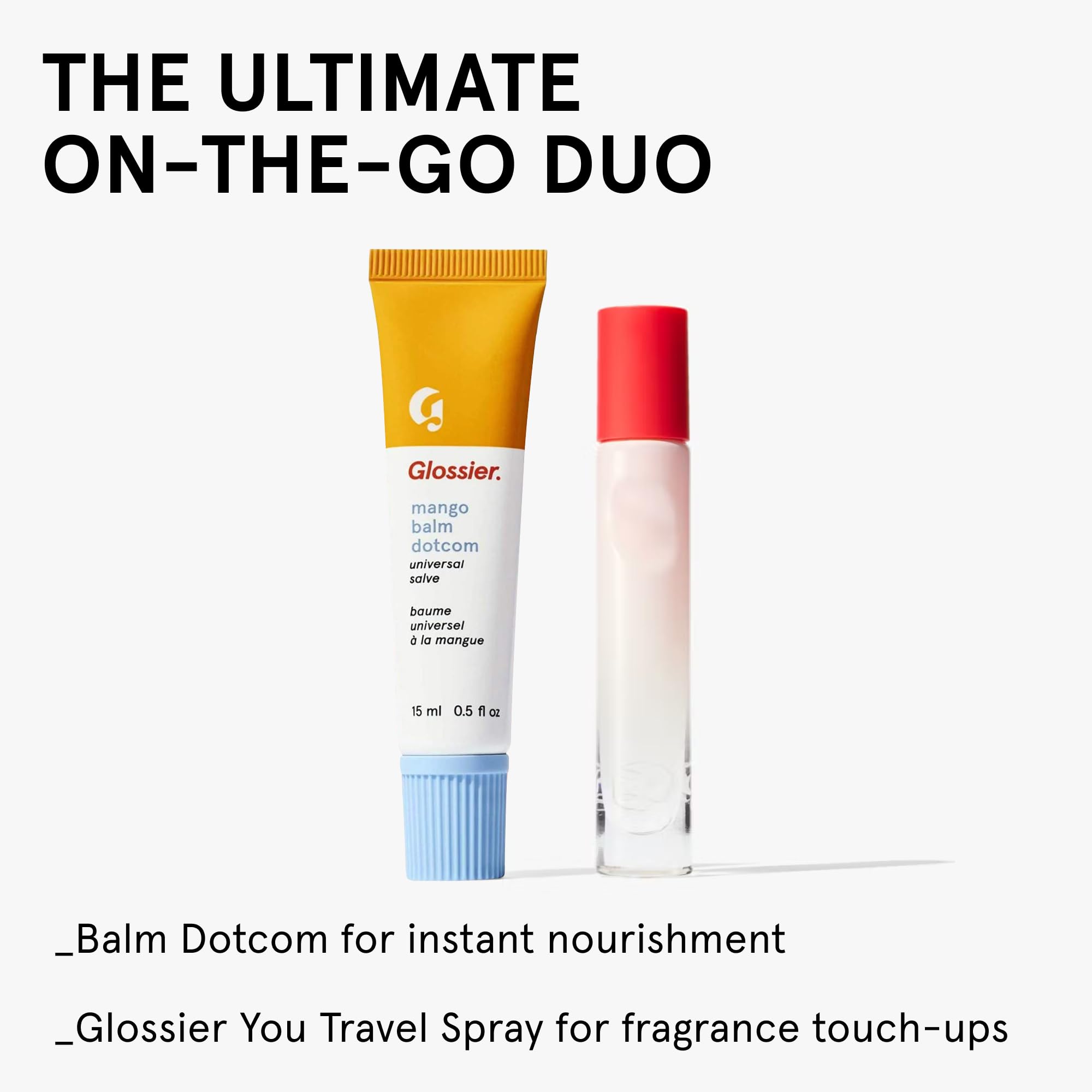 Glossier Balm Dotcom Hydrating Tinted Lip Balm - Universal Salve, Up to 12Hr Moisture for Dry Lips, Cuticles & Skin - Lanolin, Beeswax & Castor Oil - Mango, Tropical Peach Tint, 15ml GlossierAu supplements