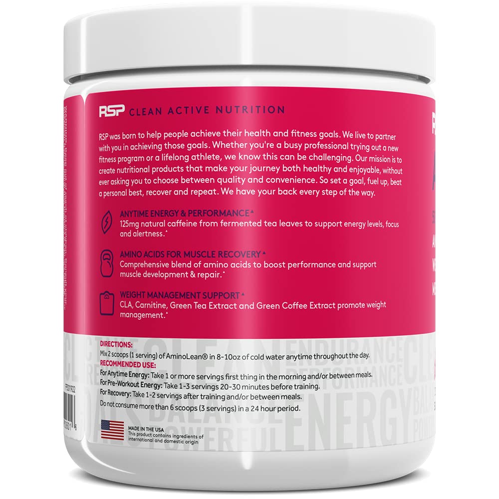 RSP NUTRITION AminoLean Pre Workout Powder, Amino Energy & Weight Management RSP NUTRITIONUS supplements