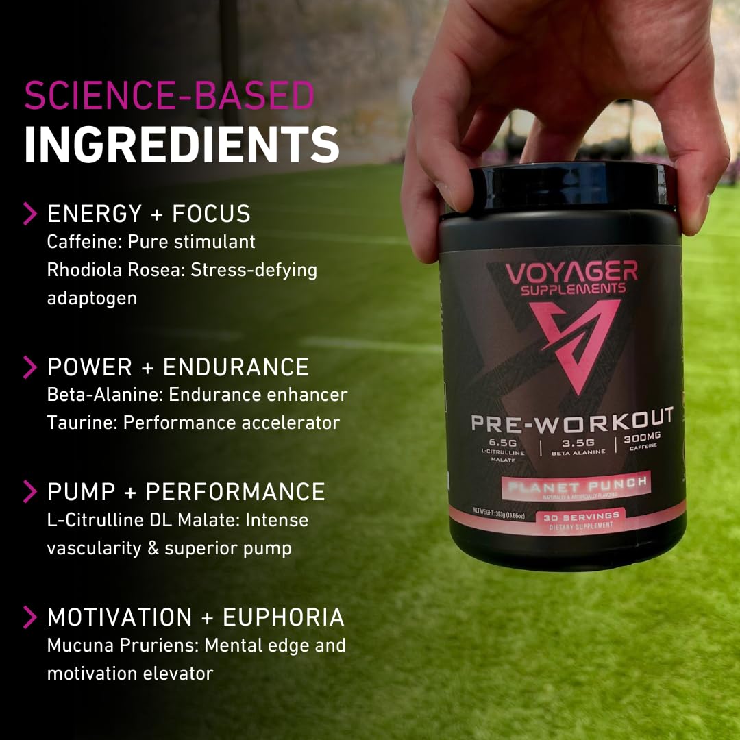 Voyager Supplements Pre-Workout Powder | Rocket Razz | Intense Pump | Maximized Voyager SupplementsAu supplements