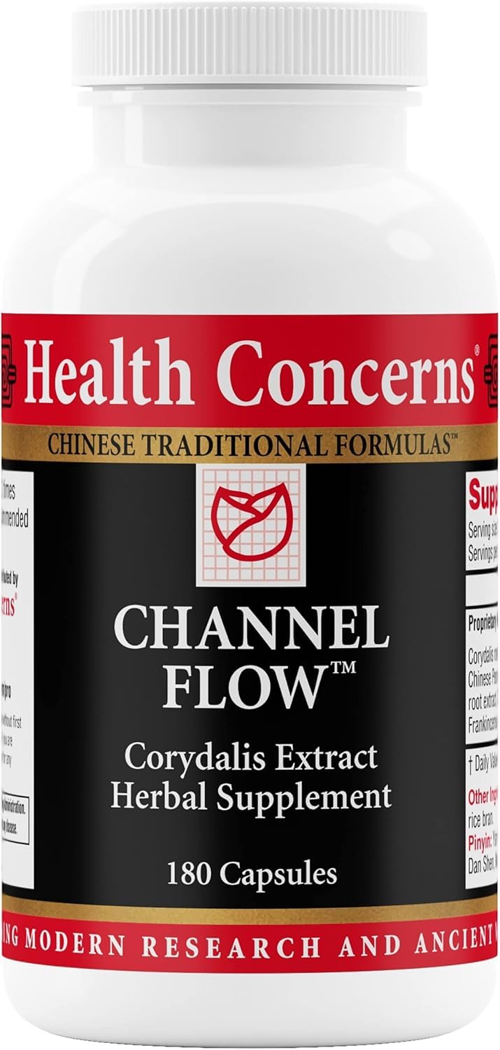 Health Concerns Channel Flow – Muscle Relaxation & Pain Support Supplement for Men & Women – Corydalis Root Extract – Chinese Herbal Formula for Headaches, Joint & Menstrual Discomfort – 180 Capsules Health ConcernsAu supplements