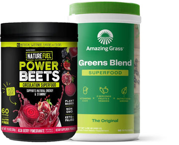 Amazing Grass Greens Blend Superfood: Super Greens Powder Smoothie Mix for Boost Energy, 60 Servings & Nature Fuel Power Beets Powder, Beet Root Powder, Support Natural Energy, 60 Servings Healthy DelightsAu supplements