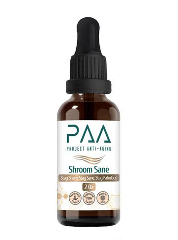 Project Anti-Aging Shroom Sane Liquid Drops with Lion’s Mane Mushroom Supplement Drops – 8 Mushroom Complex Tincture with Reishi, Cordyceps, Turkey Tail & Magnesium – USDA Organic, Vegan, Project Anti-AgingAu supplements
