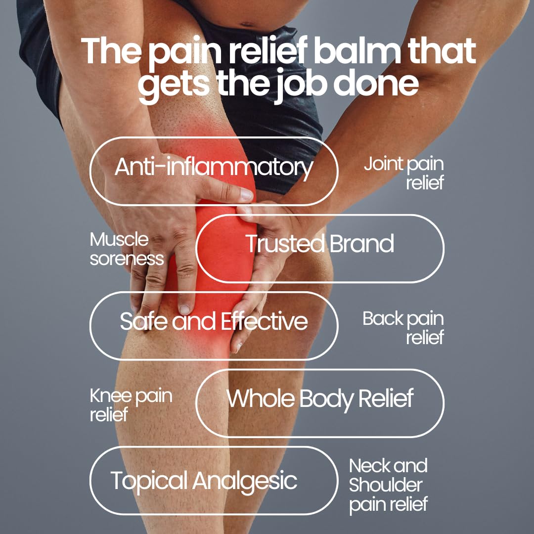Aboniki Powerful Topical Pain Relief Balm with Natural Ingredients | Fast-Acting Soothing Relief for Joints & Muscle Pain, Soreness, Cramps | Long Lasting Full Body Rub (12 Plastic Jars) AbonikiAu supplements
