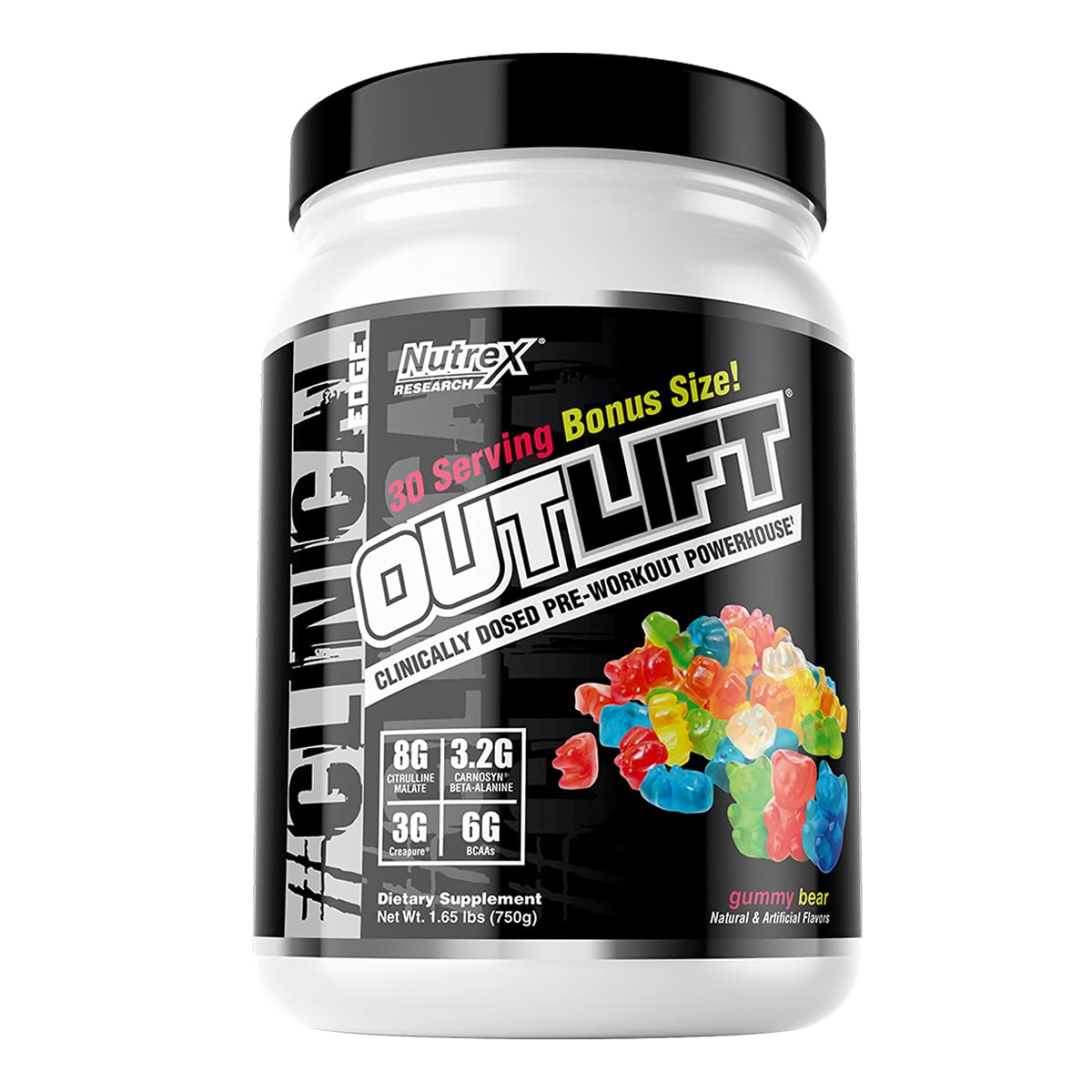 Nutrex Outlift Clinically Dosed Pre Workout Powder with Creatine, 8G Citrulline, BCAA Nutrex ResearchAu supplements