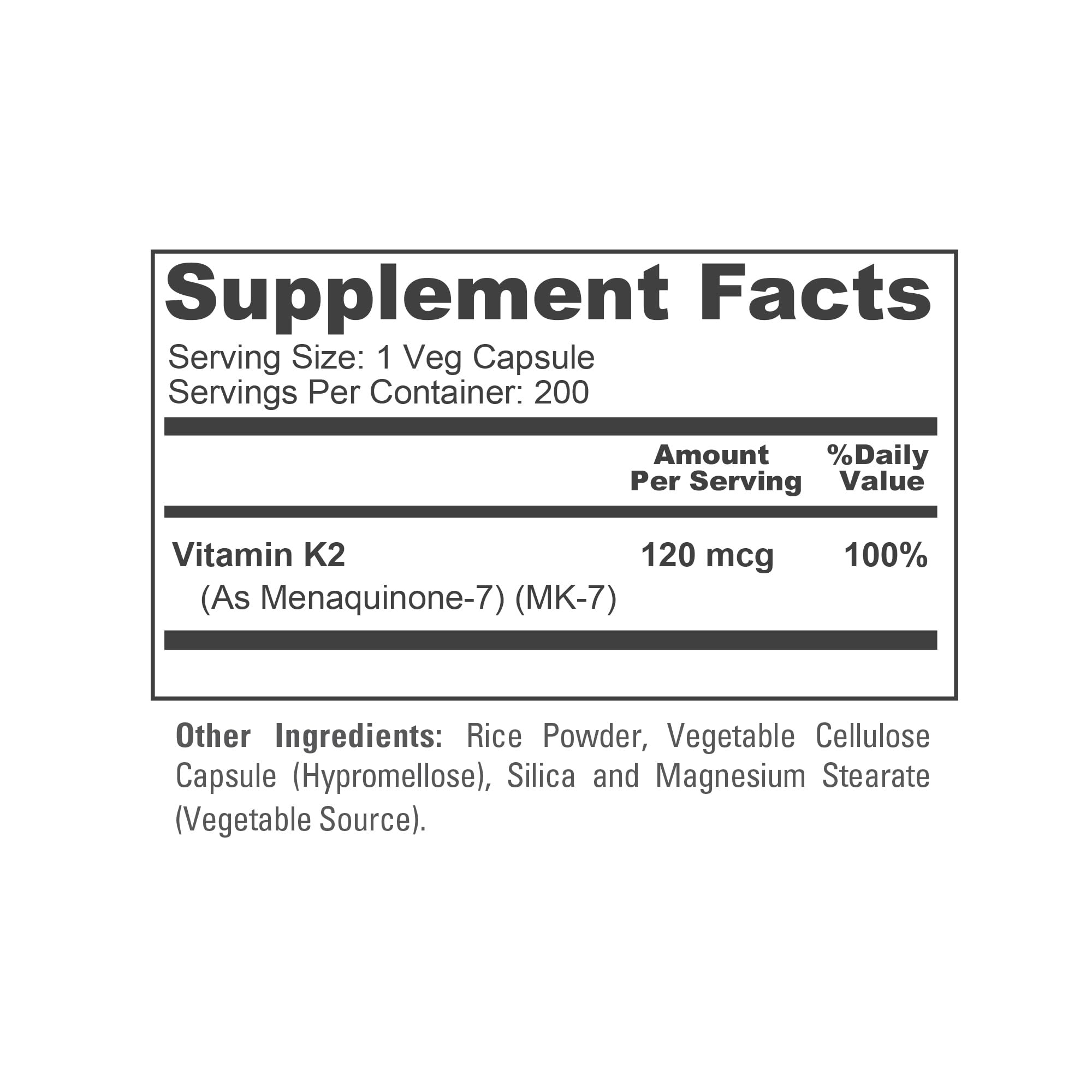 NusaPure Vitamin K2 MK7 120 mcg 200 Veggie Caps (Soy Free, Non-GMO, Vegan) NusaPureAu supplements