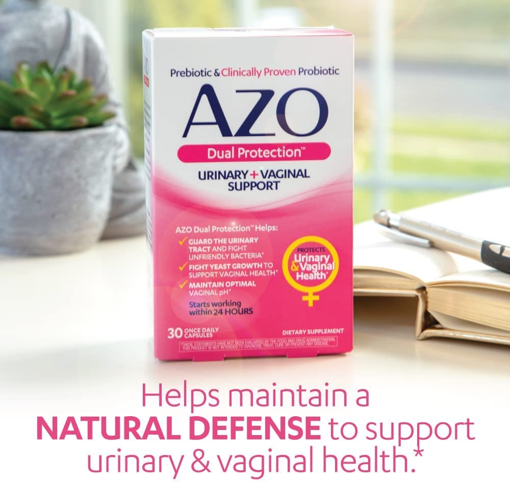 AZO Dual Protection | Urinary + Vaginal Support* | Prebiotic Plus Clinically Proven Women AZOAu supplements