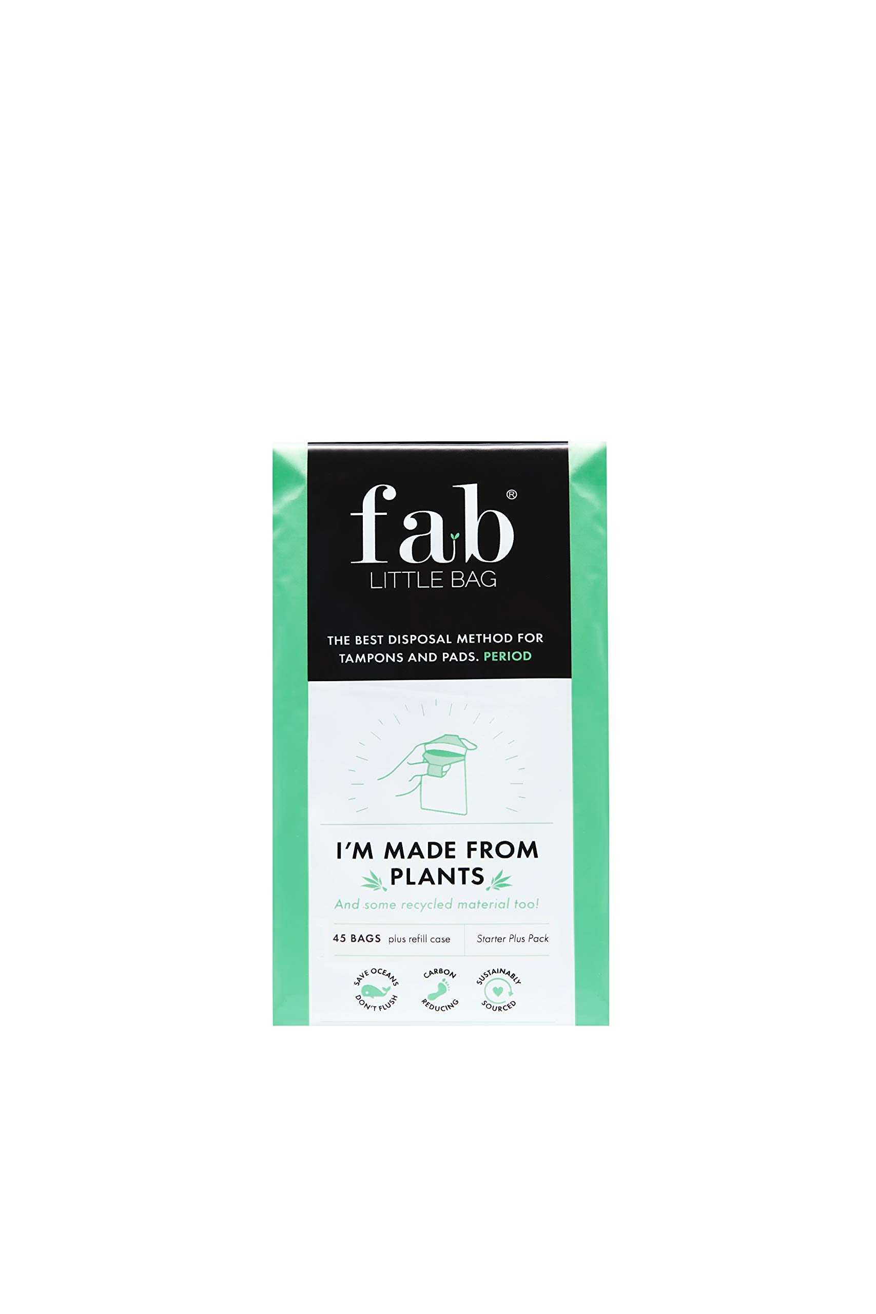 Fab Little Bag Starter Plus Pack - 45 Sanitary Disposal Bags Plus Recyclable Refill Pack Fab Little BagAu supplements