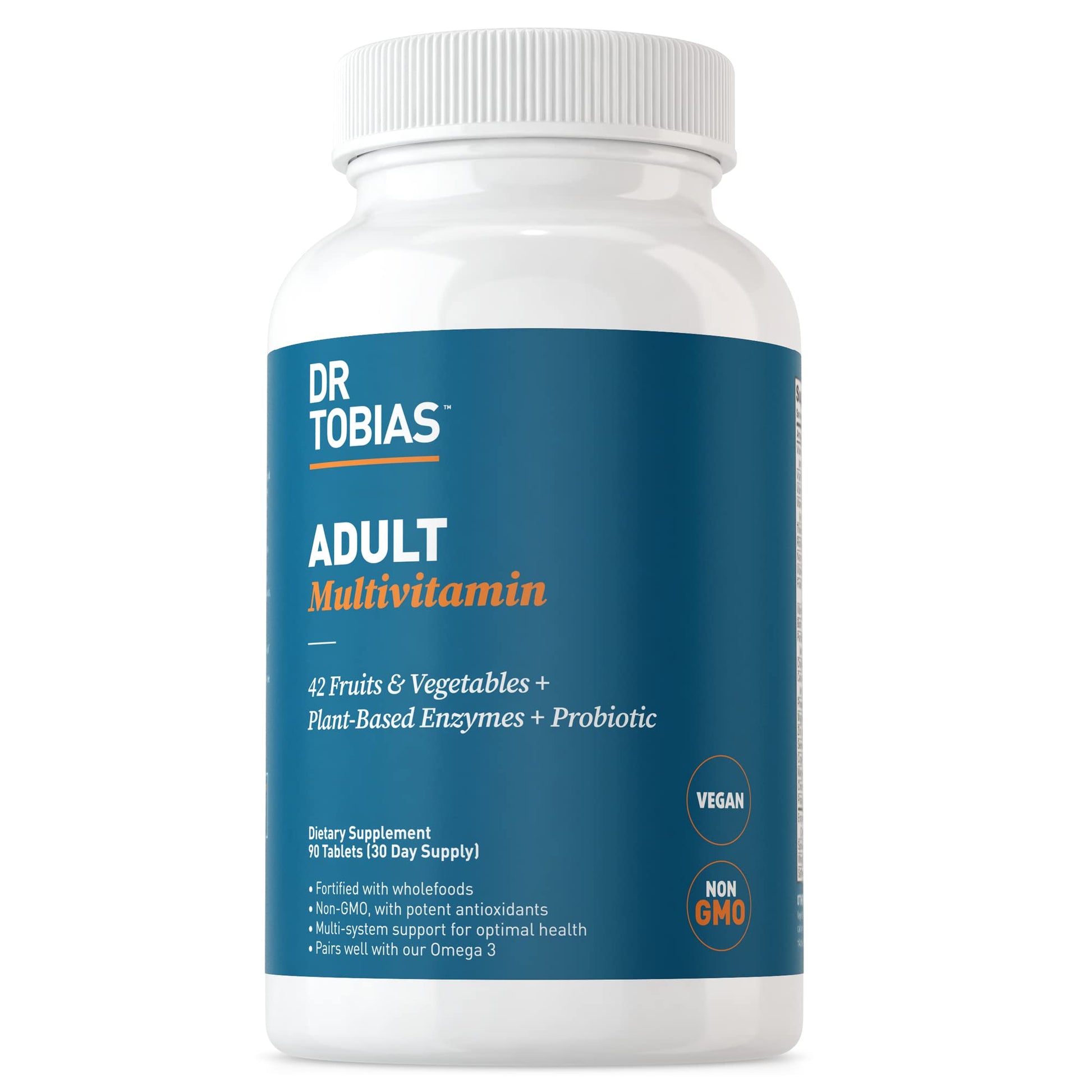 Dr. Tobias Adult Multivitamin for Women & Men, Energy & Immune Support from 42 Fruits Dr. TobiasUS supplements