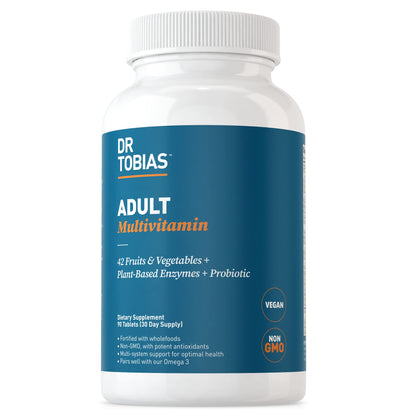 Dr. Tobias Adult Multivitamin for Women & Men, Energy & Immune Support from 42 Fruits Dr. TobiasUS supplements