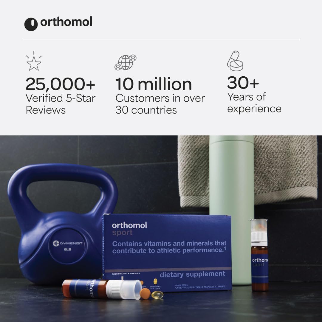 Orthomol Sport, 30-Day Supply, Premium Sports Nutrition Supplement with Vitamins A, B, C, D, E, Zinc, Iodine, Coenzyme Q10, L-Carnitine, Omega-3, and Essential Minerals for Optimal Performance OrthomolAu supplements