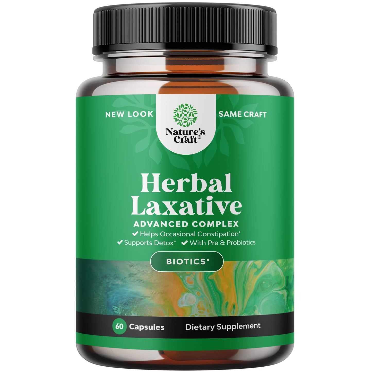 Herbal Laxative Capsules with Probiotics – Natural Laxative Pills to Cleanse Colon and Support Natures CraftUS supplements