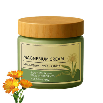 Magnesium Cream with MSM & Arnica,Nerve Relief Mild Ingredients for Skin Soothing,Fast-Absorbing Non-Greasy Massage Cream for Daily Comfort GenericAu supplements