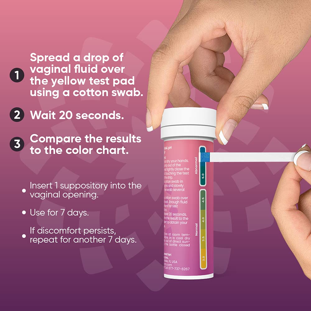 Seroflora Boric Acid Vaginal Suppositories 600mg (28ct) & 40 pH Test Strips for Women SerofloraAu supplements
