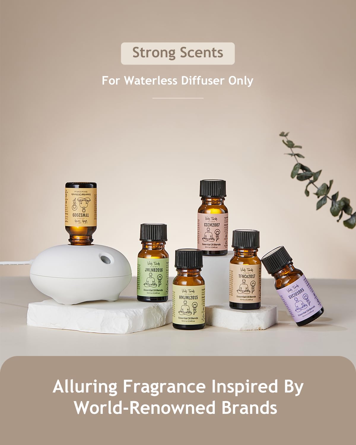 VTS Waterless Diffuser with Classic Perfume Scent Essential Oils Set, Perfume Collection VEDA TINDA SCENTAu supplements