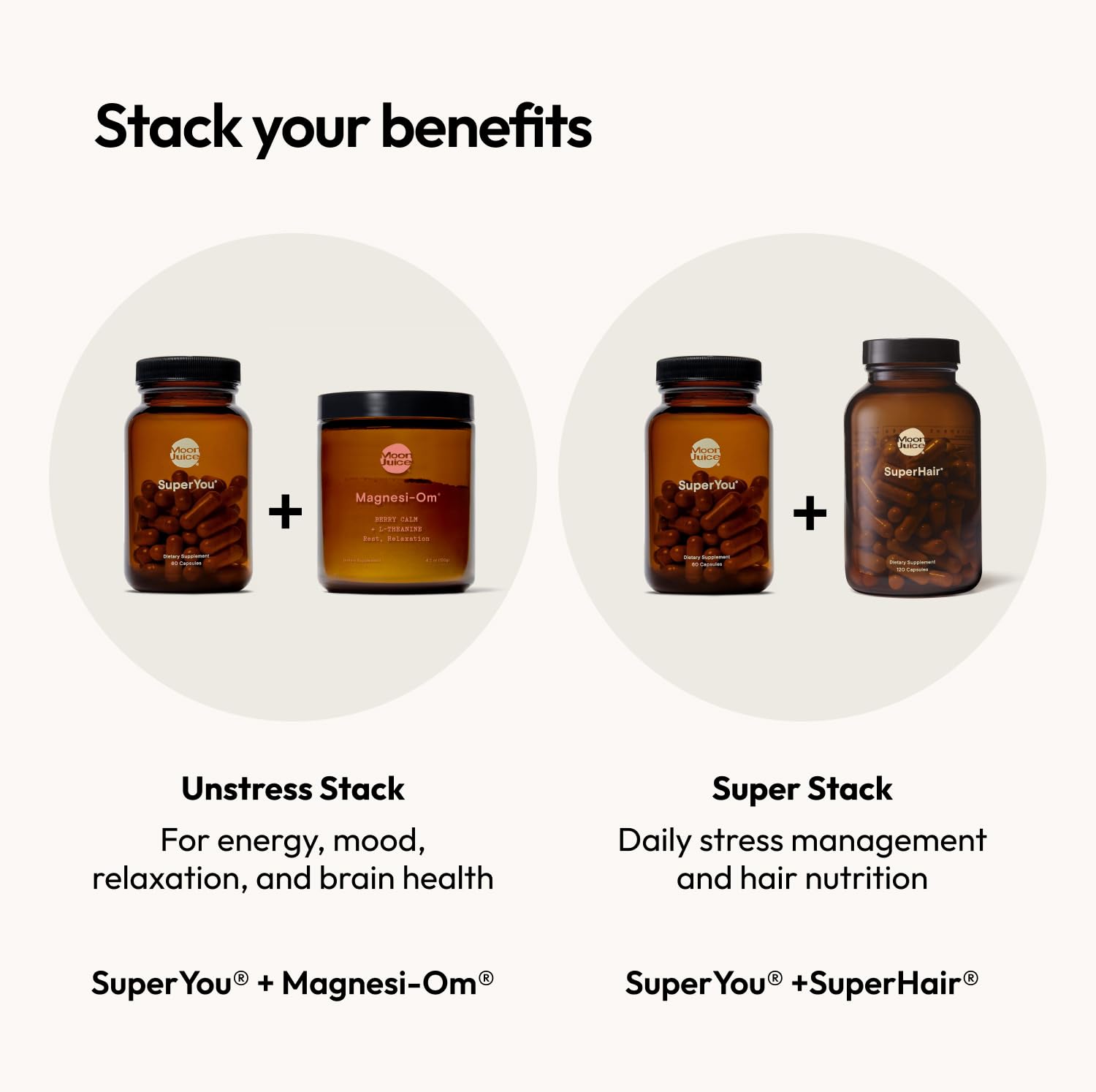 Moon Juice SuperYou Ashwagandha Supplements with Rhodiola, Shatavari & Amla - Cortisol Reducer for Energy, Mood, Focus and Stress Support, Vegan, Non-GMO & 100% Traceable, 60 Capsules, 30 Servings Moon JuiceUS supplements