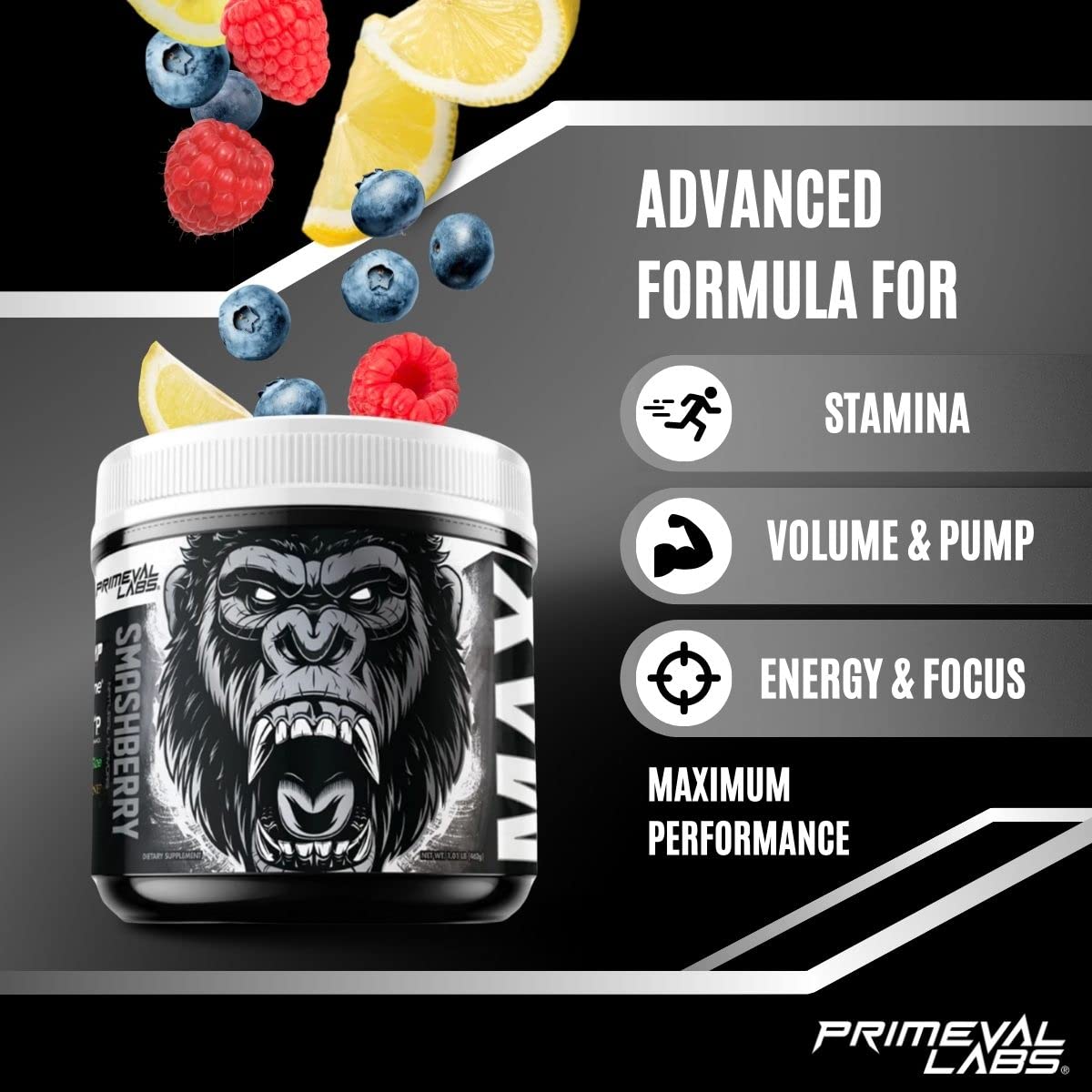 Primeval Labs ApeSh*t Max Pump Premium Pre-Workout | Muscle Pump & Vascularity Primeval LabsAu supplements