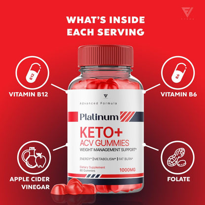 (3 Pack) Platinum Keto ACV Gummies, Platinum Keto ACV Gummies Advanced Weight Loss KohzieUS supplements
