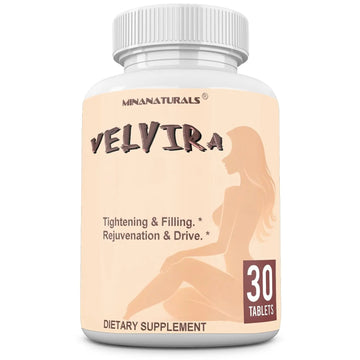 MINANATURALS VELVIRA Feminine Wellness Support Supplement for Women Herbal Rejuvenation Formula with Vitamins, Amino Acids & Collagen 30 Tablets MINANATURALSAu supplements