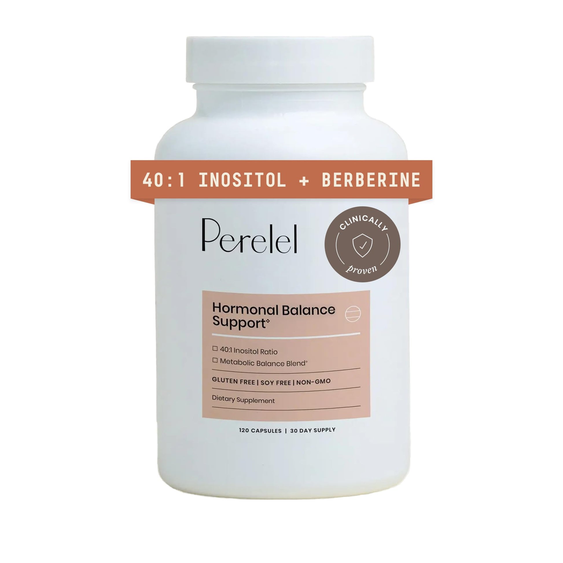 Perelel Hormone Balance Support, Myo & D Chiro Inositol, Womens Inositol Supplement with Berberine, Alpha Lipoic Acid, & Dim to Support Female Health, Soy, Dairy & Gluten Free, Non GMO, 120 Capsules PerelelAu supplements