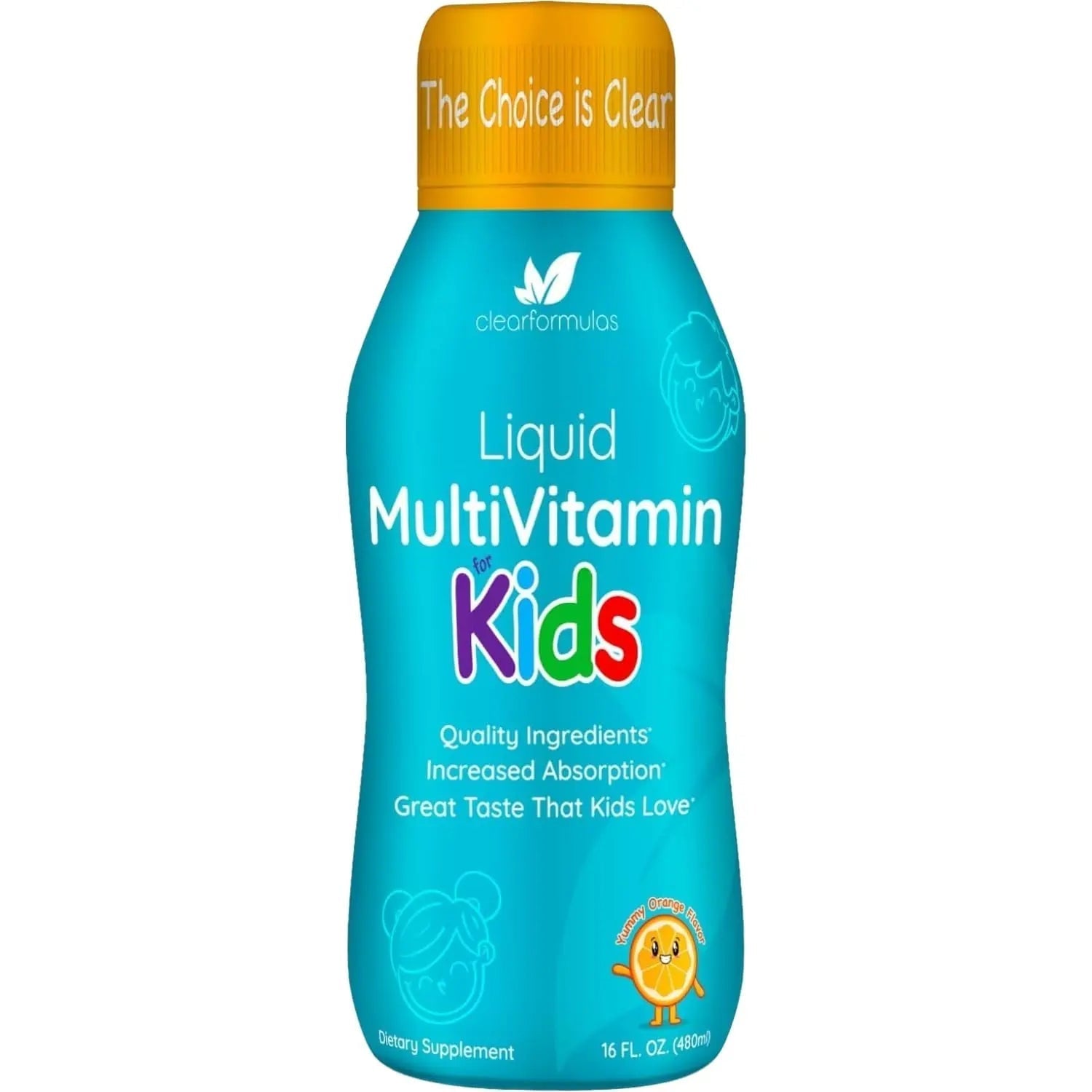 Sugar Free Liquid Multivitamin for Kids - High Absorption Kids Liquid Multivitamin with Vitamins A C D E & B Complex Plus Quercetin Immune Support Complex Clear FormulasAu supplements